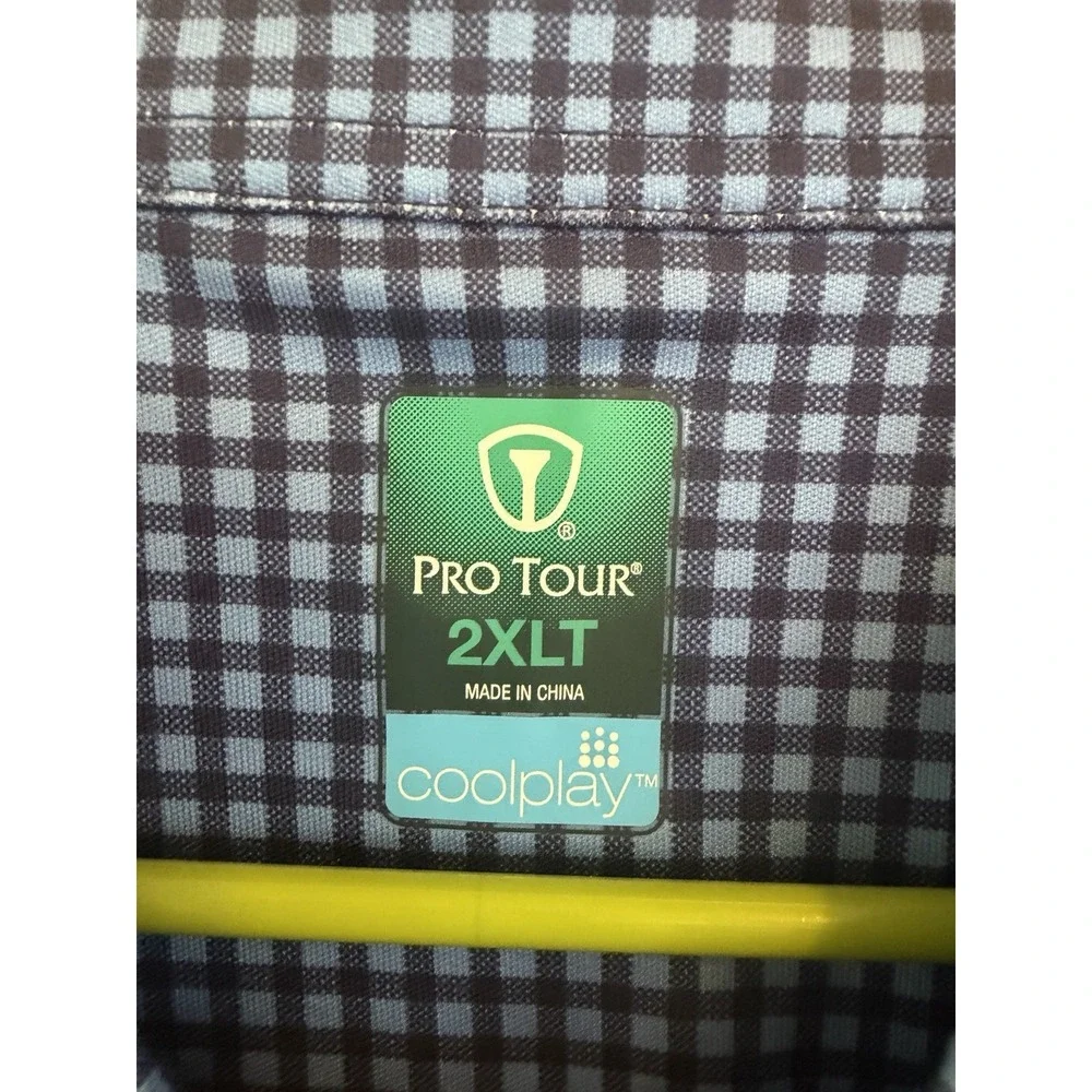 PGA Tour Performance Polo Shirt Mens 2XLT Moisture Wicking Sun Protection Stetch